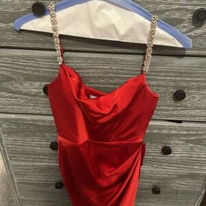 Red Nadine Merabi dress